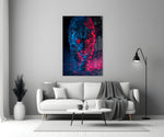 Neon Leopard Glass Wall Art || Designer Collection