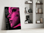 Pink with Dots Glass Wall Art || Designer Collection