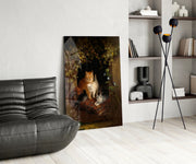 Family in the Window Glass Wall Art || Designer Collection