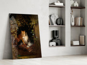 Family in the Window Glass Wall Art || Designer Collection