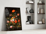 The Wealth in the Vase Glass Wall Art || Designer Collection