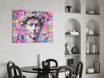 Graffiti David Glass Wall Art || Designer Collection