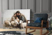 Holy Presence Glass Wall Art || Designer Collection