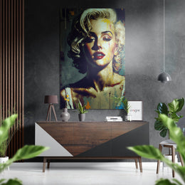 Turkoois Groene schilderachtig Blond – Dibond Schilderij