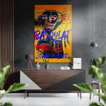 Geel schedelgezicht – Dibond Schilderij