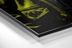 Gele hoodie dj gorilla – Dibond Schilderij