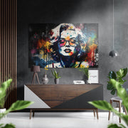 Zonnebril spetters Blond – Dibond Schilderij