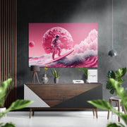 Surf in Roze planeet – Dibond Schilderij