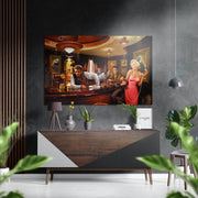 Vintage Bar met Rode Jurk