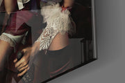 Female Clown Glass Wall Art.