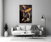 Female Clown Glass Wall Art.