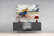 Solo Canoe Glass Wall Art.
