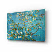 White Flowers Glass Wall Art.