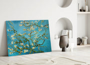 White Flowers Glass Wall Art.