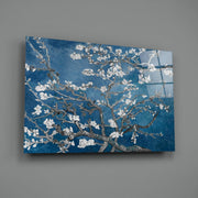 White Flowers Glass Wall Art.