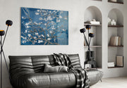 White Flowers Glass Wall Art.