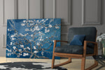 White Flowers Glass Wall Art.