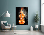 Violin Glass Wall Art.