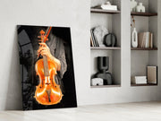 Violin Glass Wall Art.