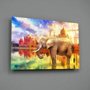 Elephant Glass Wall Art.