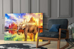 Elephant Glass Wall Art.