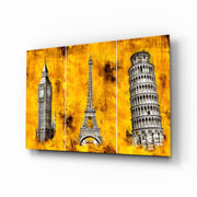 Three Towers Glass Wall Art.