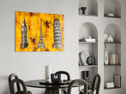Three Towers Glass Wall Art.