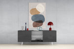 Abstract Shapes Glass Wall Art.