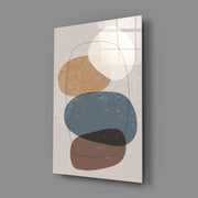 Abstract Shapes Glass Wall Art.