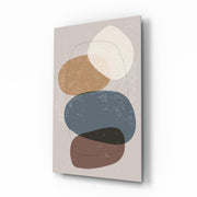 Abstract Shapes Glass Wall Art.