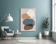 Abstract Shapes Glass Wall Art.