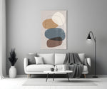 Abstract Shapes Glass Wall Art.