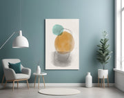 Abstract Shapes Glass Wall Art.