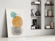Abstract Shapes Glass Wall Art.