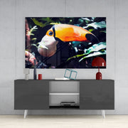 Toco Toucan Glass Wall Art.
