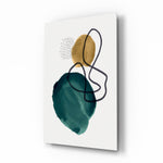 Abstract Shapes Glass Wall Art.