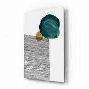Abstract Shapes Glass Wall Art.