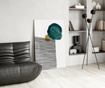 Abstract Shapes Glass Wall Art.