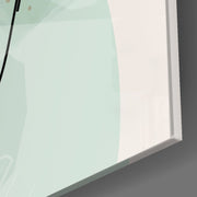 Abstract Shapes Glass Wall Art.