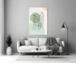 Abstract Shapes Glass Wall Art.