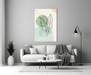Abstract Shapes Glass Wall Art.