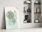Abstract Shapes Glass Wall Art.