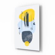 Abstract Shapes Glass Wall Art.