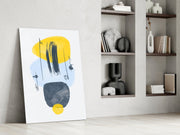 Abstract Shapes Glass Wall Art.
