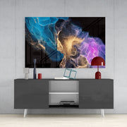 Abstract Depth Glass Wall Art.
