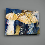 Umbrellas Glass Wall Art.