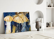 Umbrellas Glass Wall Art.