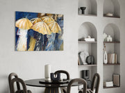 Umbrellas Glass Wall Art.
