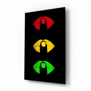 Colored Lips Glass Wall Art.