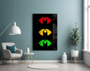 Colored Lips Glass Wall Art.